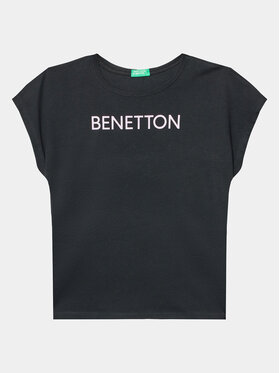 United Colors Of Benetton United Colors Of Benetton T-shirt 3I1XC10C0 Crna Regular Fit
