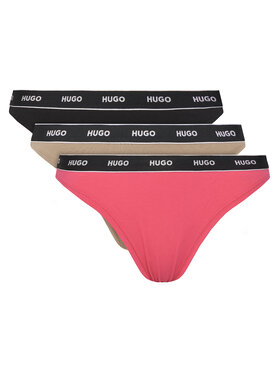 HUGO HUGO Set 3 perechi de chiloți tanga 50480150 Colorat