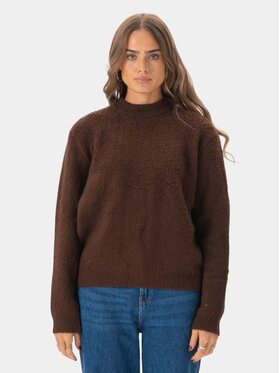 TeeShoppen TeeShoppen Sweter 'Basic Collection' Brązowy Regular Fit