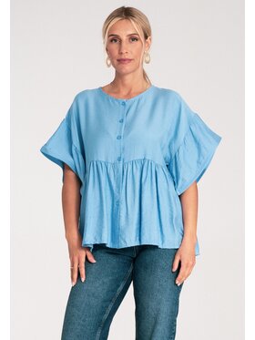 FIGL FIGL Bluzka M1211 Niebieski Regular Fit