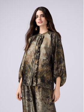 Oltre Oltre Camicia 5216J000791N0S5 Verde Over Fit