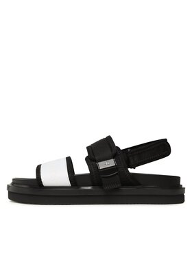 Calvin Klein Jeans Sandale Sandal Doublebar Hardware YM0YM00643 Crna