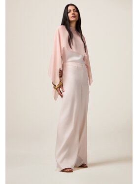 Oltre Oltre Spodnie materiałowe P068R008827N002 Różowy Baggy Fit