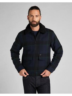 Lee Lee Kurtka przejściowa WOOL JACKET Niebieski Regular Fit
