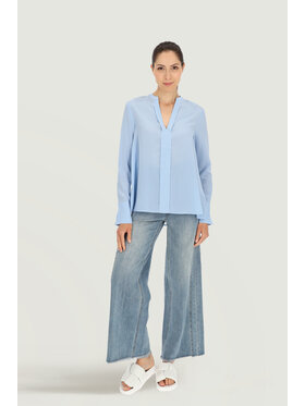 Deni Cler Milano Deni Cler Milano Bluzka T-DC-1427-E2-80-51-1 Błękitny Loose Fit