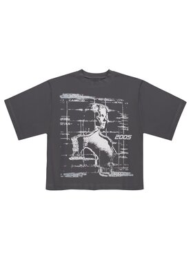2005 2005 T-Shirt Vapour Soul Szary Oversize