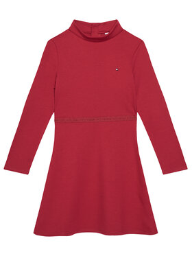 Tommy Hilfiger Tommy Hilfiger Ежедневна рокля Essential Skater KG0KG08790 S Червен Regular Fit