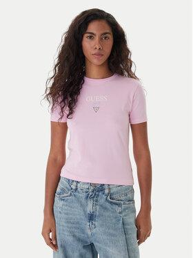 Guess Jeans Guess Jeans Póló W6RI15 J1314 Rózsaszín Regular Fit