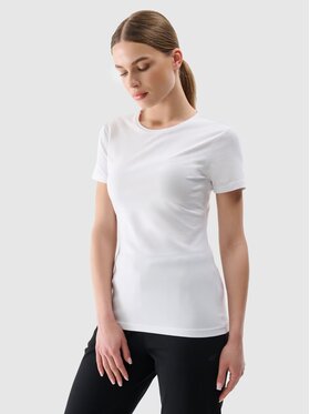 4F 4F T-Shirt 4FWMM00TTSHF2255-10S Biały Slim Fit