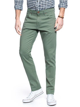 Wrangler Wrangler Spodnie materiałowe LARSTON Zielony Slim Fit