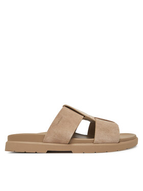 Calvin Klein Calvin Klein Klapki Lug Sandal Double T Su HM0HM01800 Brązowy