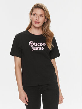 Guess Guess Тишърт Gothic W4RI49 K6XN4 Черен Regular Fit