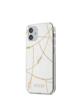 Guess Guess Etui na telefon Gold Chain Biały