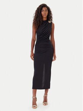 Rinascimento Rinascimento Koktel haljina CFC0125010003 Crna Slim Fit
