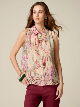 Oltre Oltre Koszula 5076R003327N0S5 Różowy Regular Fit