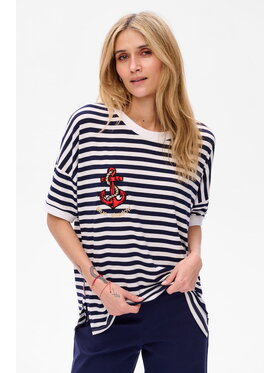 blue shadow blue shadow Bluzka Emax Granatowy Regular Fit