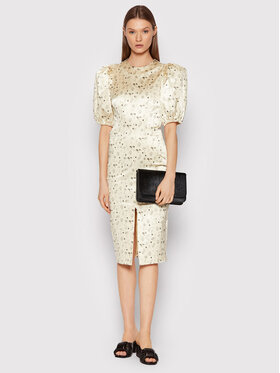 ROTATE ROTATE Rochie cocktail Katarina RT941 Bej Regular Fit