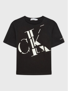 Calvin Klein Jeans Calvin Klein Jeans Tričko Monogram Logo IB0IB01337 Čierna Regular Fit