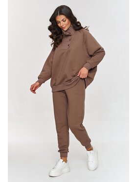 Makadamia Makadamia Dres A5 Brązowy Loose Fit