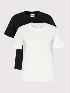 Sprandi Sprandi 2er-Set T-Shirts SP22-TSD110 Weiß Regular Fit