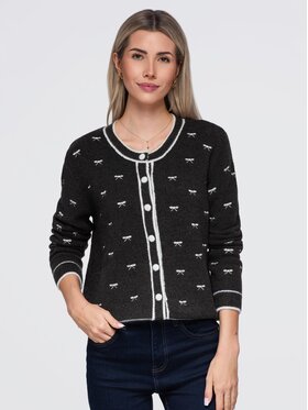 Ombre Ombre Sweter OW-SW-E0032 Brązowy Regular Fit