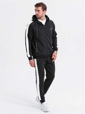 Ombre Ombre Komplet dresowy Z118 Czarny Regular Fit
