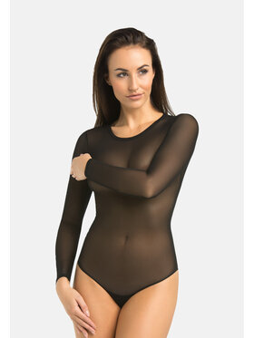 Teyli Teyli Body damskie siateczkowe Ero Czarny Regular Fit