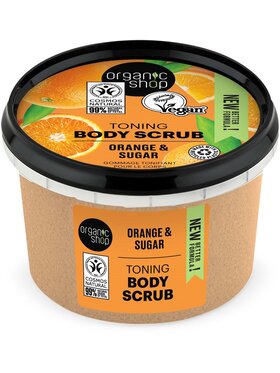 Organic Shop Organic Shop Organic Shop Toning Body Scrub tonizujący peeling do ciała Orange & Sugar 250ml Zestaw kosmetyków