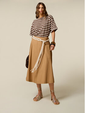 Oltre Oltre Gonna midi 1001J000295N022 Crema Regular Fit