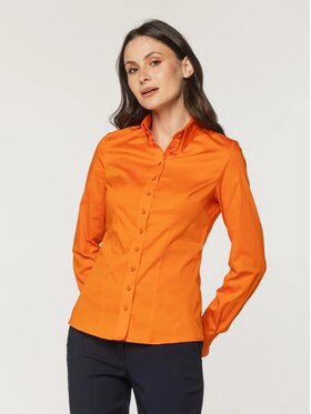 Willsoor Willsoor Koszula 61503 Pomarańczowy Slim Fit