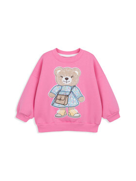 Bejbi Story Bejbi Story Bluza Bluza oversize Emily Teddy bez kaptura Różowy Oversize