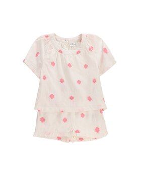 Coccodrillo Coccodrillo Komplet t-shirt i spodenki WC6117301TGK-003 Kremowy Regular Fit