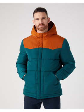 Wrangler Wrangler Kurtka zimowa PUFFER JACKET Zielony Regular Fit