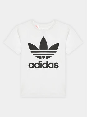 adidas adidas Tričko Trefoil DV2904 Biela Regular Fit