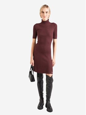 Guess Guess Vestito di maglia SS JULIA SEAMLESS SWTR DRESS Bordeaux Regular Fit