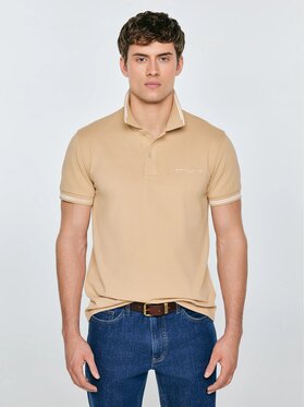 BIG STAR BIG STAR Polo WLADYM_801_150 Beżowy Basic Fit