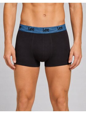 Lee Lee Bokserki Aron 3 Pack Cotton Elastane Trunks Czarny
