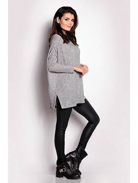 Awama Awama Sweter A154 Szary Basic Fit
