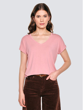 BIG STAR BIG STAR T-Shirt VALERIA Różowy Basic Fit