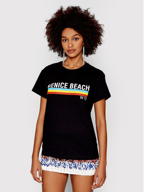 N°21 N°21 T-Shirt 22E N2M0 F011 6336 Czarny Relaxed Fit