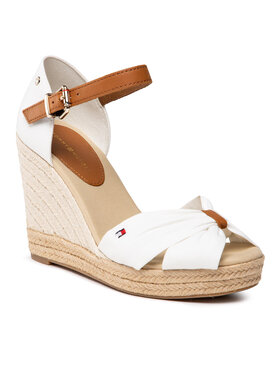 Tommy Hilfiger Tommy Hilfiger Espadrile Basic Opened Toe High Wedge FW0FW04784 Bela