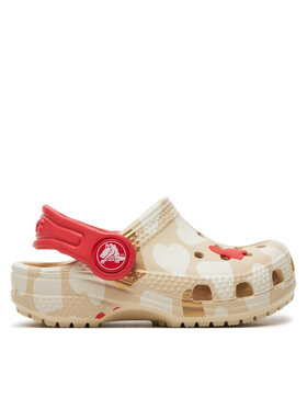 Crocs Crocs Παντόφλες Classic Heart Print Clog T 206832 Μπεζ
