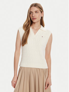 Tommy Hilfiger Tommy Hilfiger Džemper WW0WW45655 Écru Regular Fit