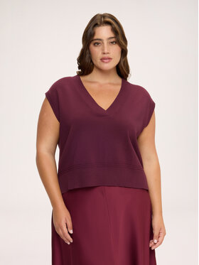 Fiorella Rubino Fiorella Rubino Top M278L008560N036 Bordowy Cropp Fit