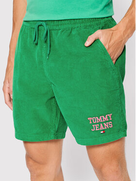Tommy Jeans Tommy Jeans Sporta šorti Corduroy DM0DM14950 Zaļš Regular Fit