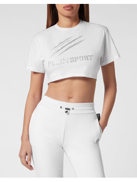 Plein Sport Plein Sport T-Shirt 12967 Biały Regular Fit