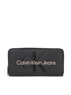 Calvin Klein Jeans Calvin Klein Jeans Portefeuille pour femme Sculpted Zip Around Mono K60K607634 Noir