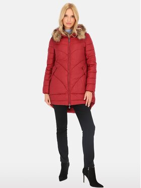 Perso Perso Kurtka damska BLHMK8504FR Bordowy Regular Fit