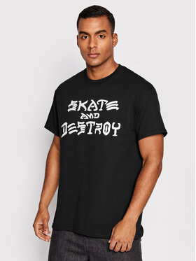 Thrasher Thrasher Тишърт Skate And Destroy Черен Regular Fit