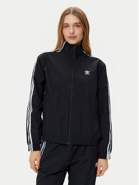 adidas adidas Džemperis ar kapuci Woven JD5331 Melns Regular Fit